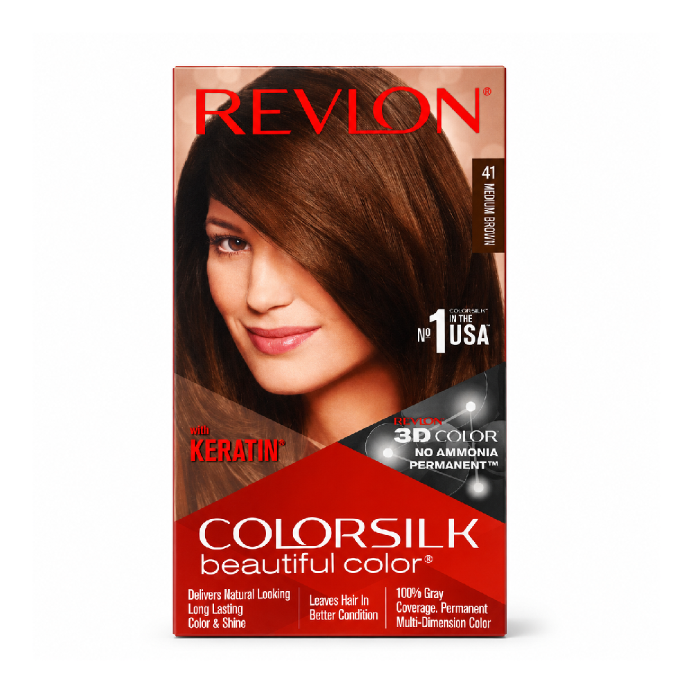 REVLON HAIR COLOR SILK MEDIUM BROWN 41