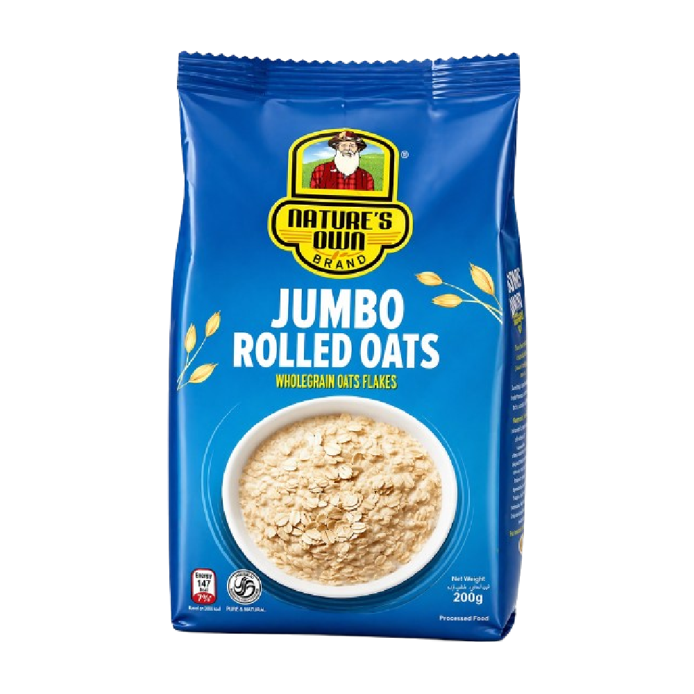 NATURE OWN ROLLED OATS WHOLE GRAIN 200 GM