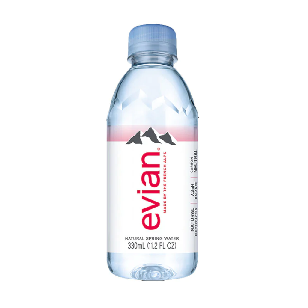 EVIAN MINERAL WATER NATURAL PLASTIC BOTTLE 33CL 330ML