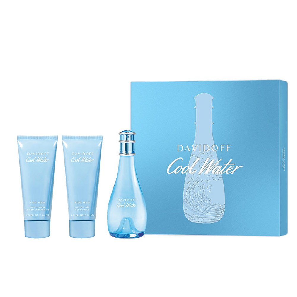 DAVIDOFF COOL WATER WOMAN 3PC GIFT SET BASIC