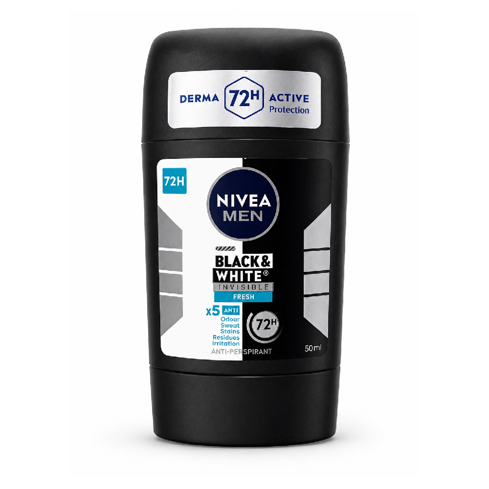 NIVEA DEODORANT ROLL ON STICK B&W INVISIBLE FRESH 50ML