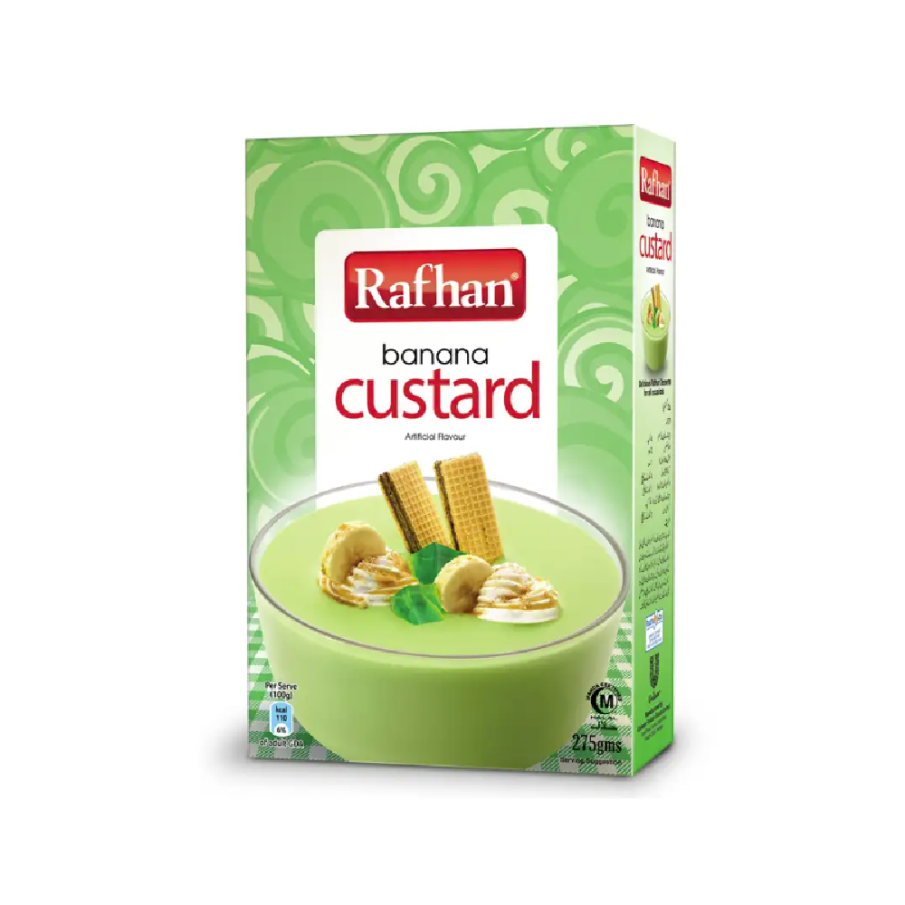 RAFHAN CUSTARD POWDER BANANA 275 GM