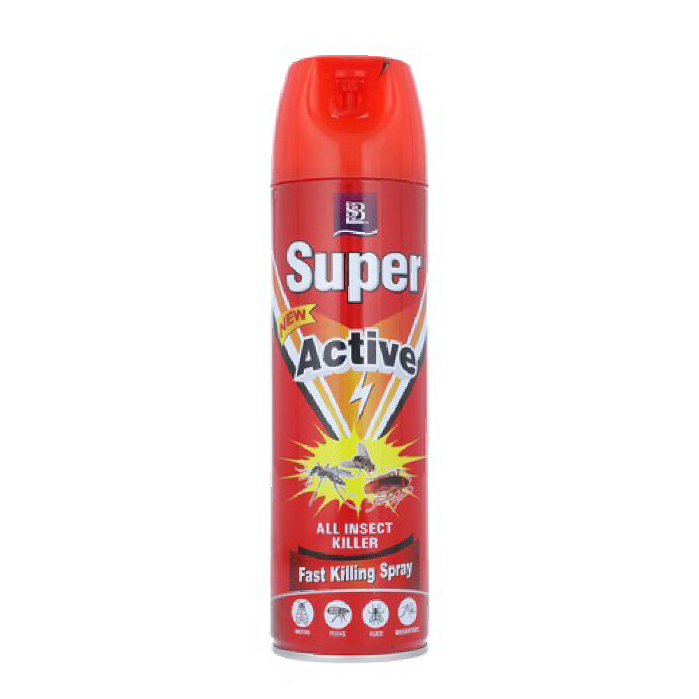 SUPER ACTIVE POWER INSECT KILLER ALL SPRAY BLACK 400 ML
