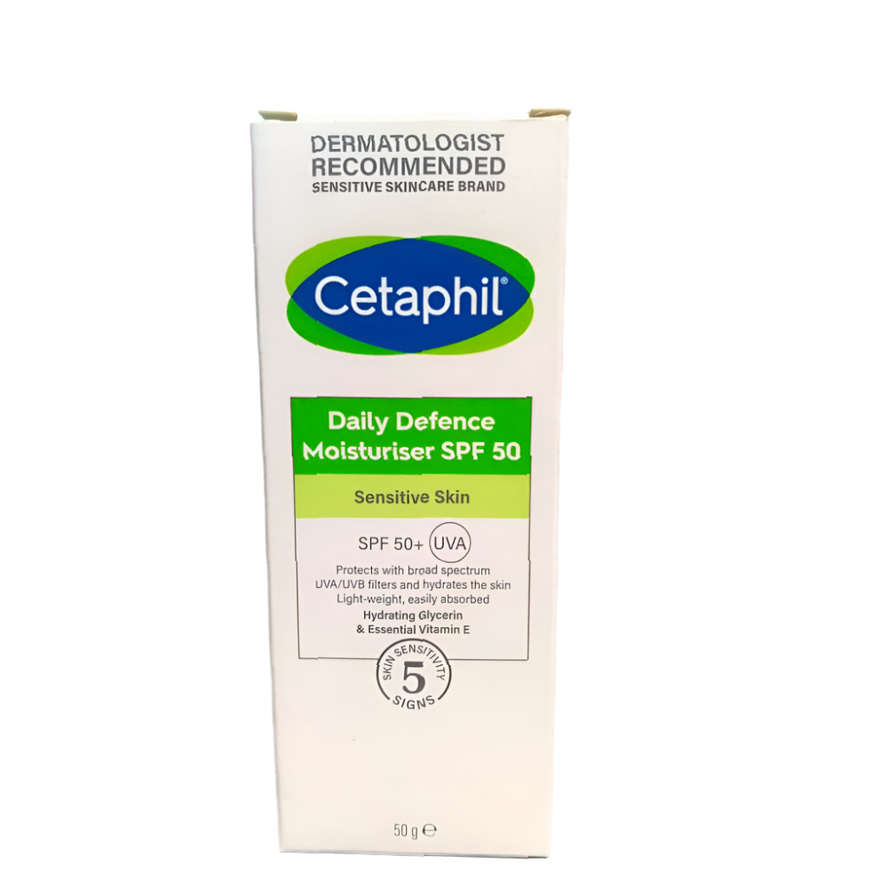 CETAPHIL DAILY MOISTURISER SENSITIVE SKIN SPF50 50 GM