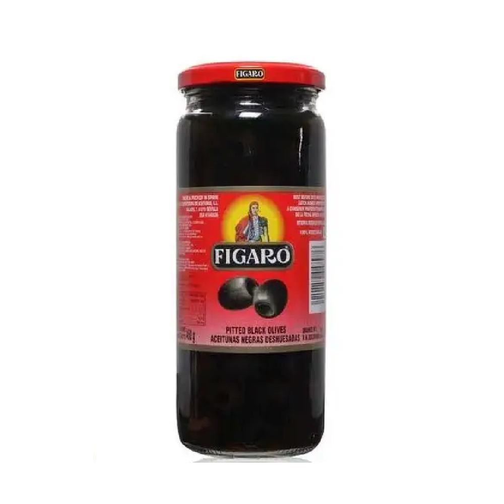 FIGARO OLIVES BLACK PITTED 240 GM