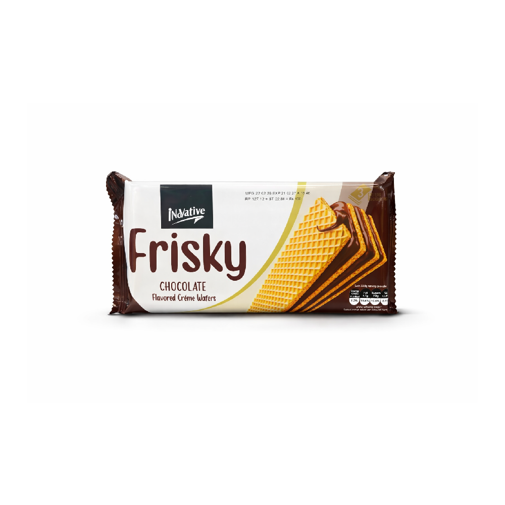 INOVATIVE FRISKY CHOCOLATE CREAM WAFERS 75 GM