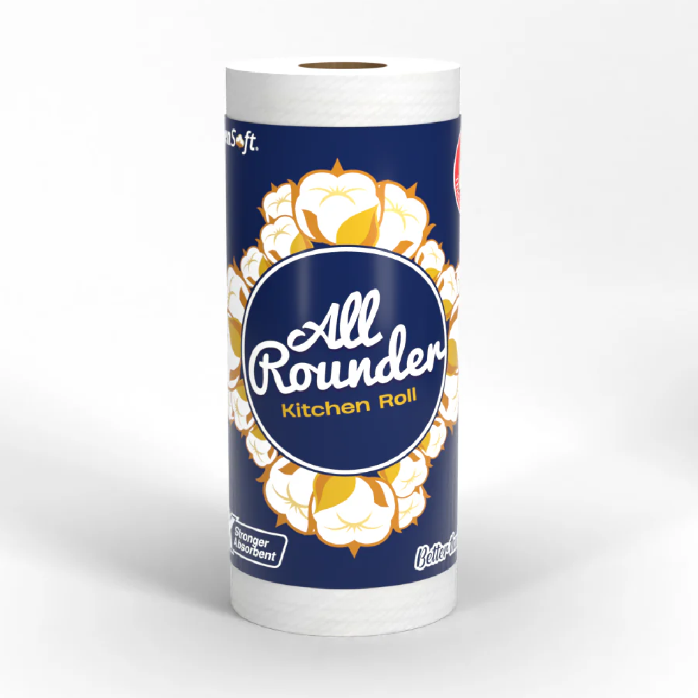 SATEENSOFT ALL ROUNDER LARGE TISSUE WIPES ROLL