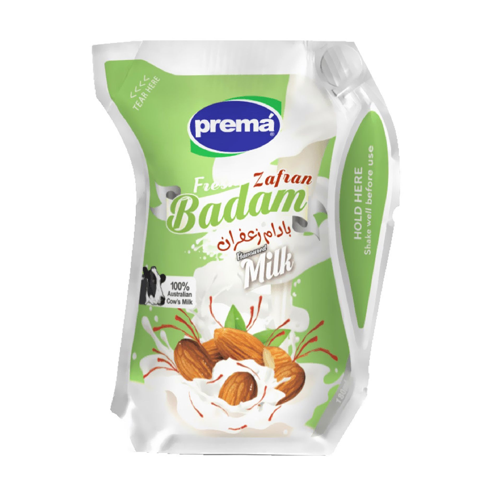 PREMA BADAM ZAFRAN FLAVOURED MILK 180ML