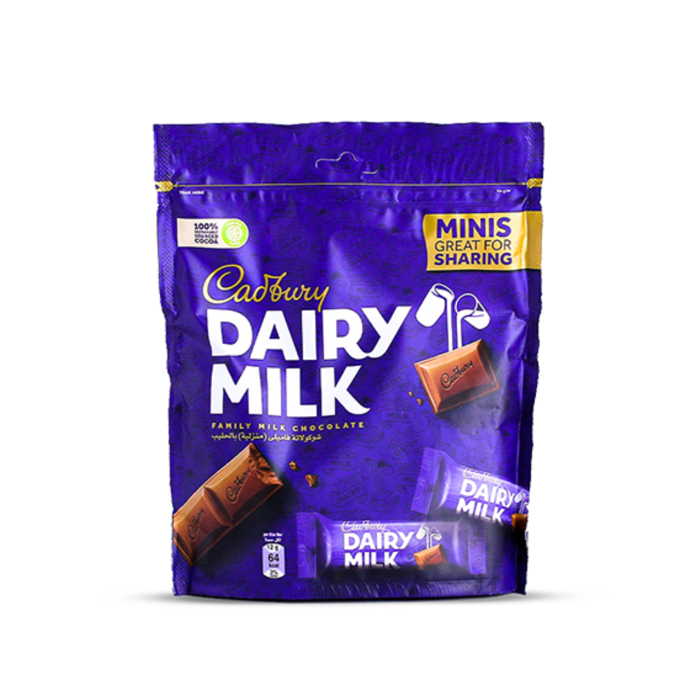 CADBURY DAIRY MILK CHOCOLATE MINIATURE POUCH 144 GM