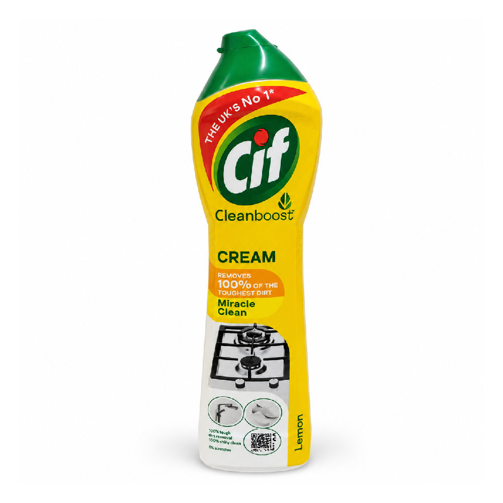 CIF CLEANER CREAM CLEAN BOOST LEMON 500 ML
