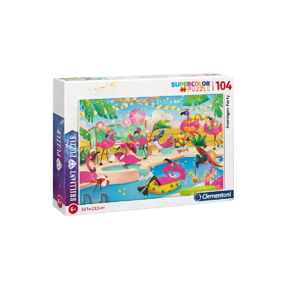 20151 CLEMENTONI PUZZLE FLAMINGOS PARTY 104PC