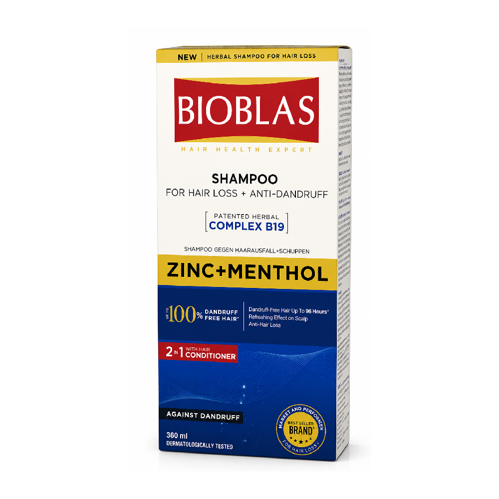BIOBLAS AHL  ZINC+MENTHOL SHAMPOO  360ML