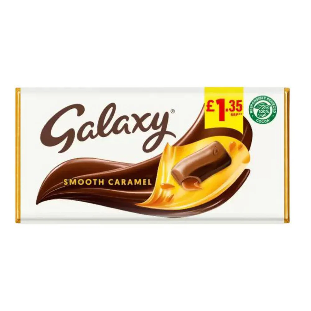 GALAXY CHOCOLATE BAR SMOOTH CARAMEL 135 GM