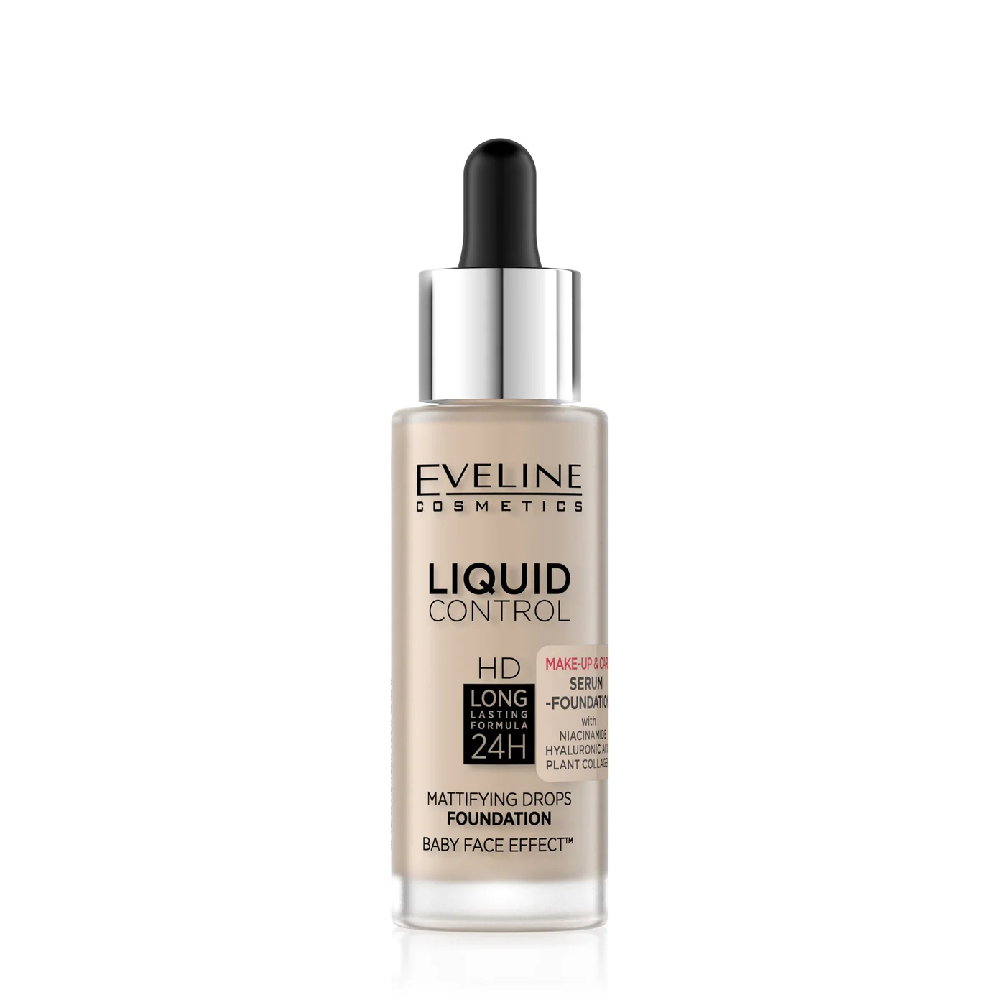 EVELINE LIQUID CONTROL SERUM FOUNDATION WITH NIACINAMIDE