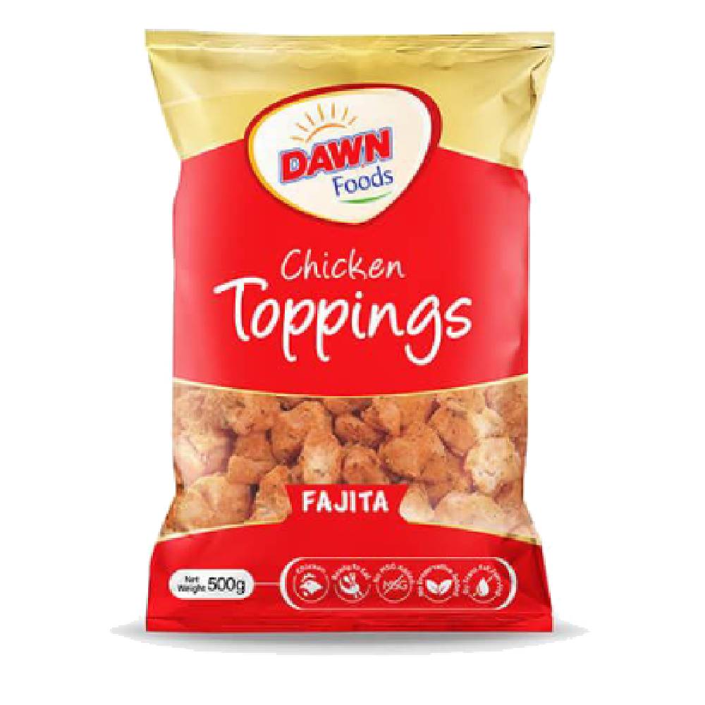 DAWN CHICKEN FAJITA TOPPING RETAIL PACK 500 GM