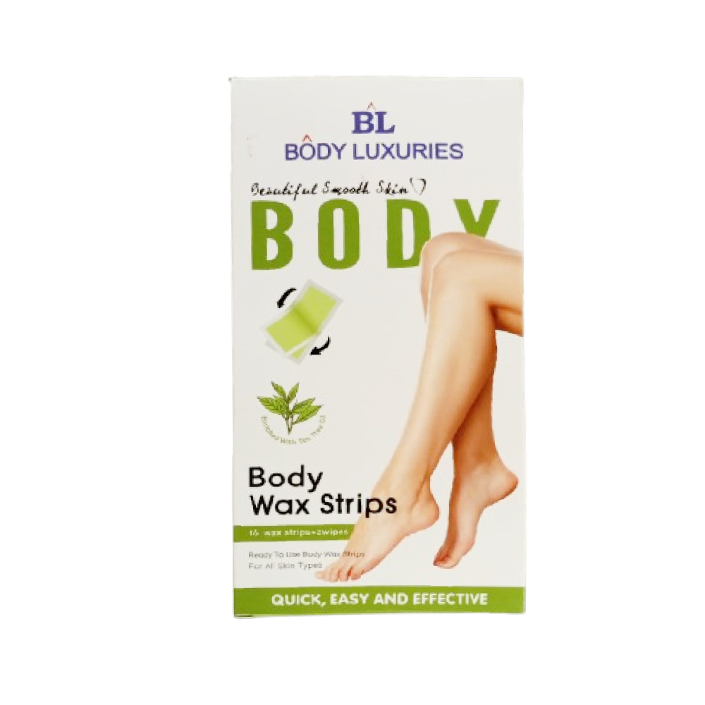 BODY LUXURIES BODY WAX STRIPS TEA TREE OIL 16S