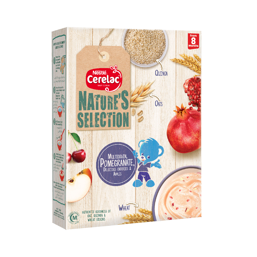 NESTLE CERELAC MULTIGRAIN POMEGRANATE CHERRIES & APPLE 350 G
