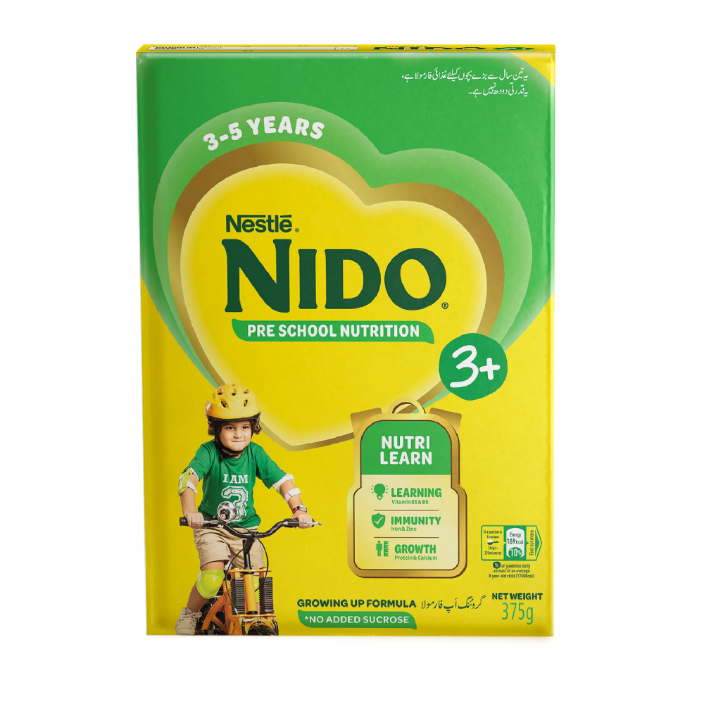 NESTLE NIDO MILK POWDER 3PLUS GROWING UP FORMULA 375 GM