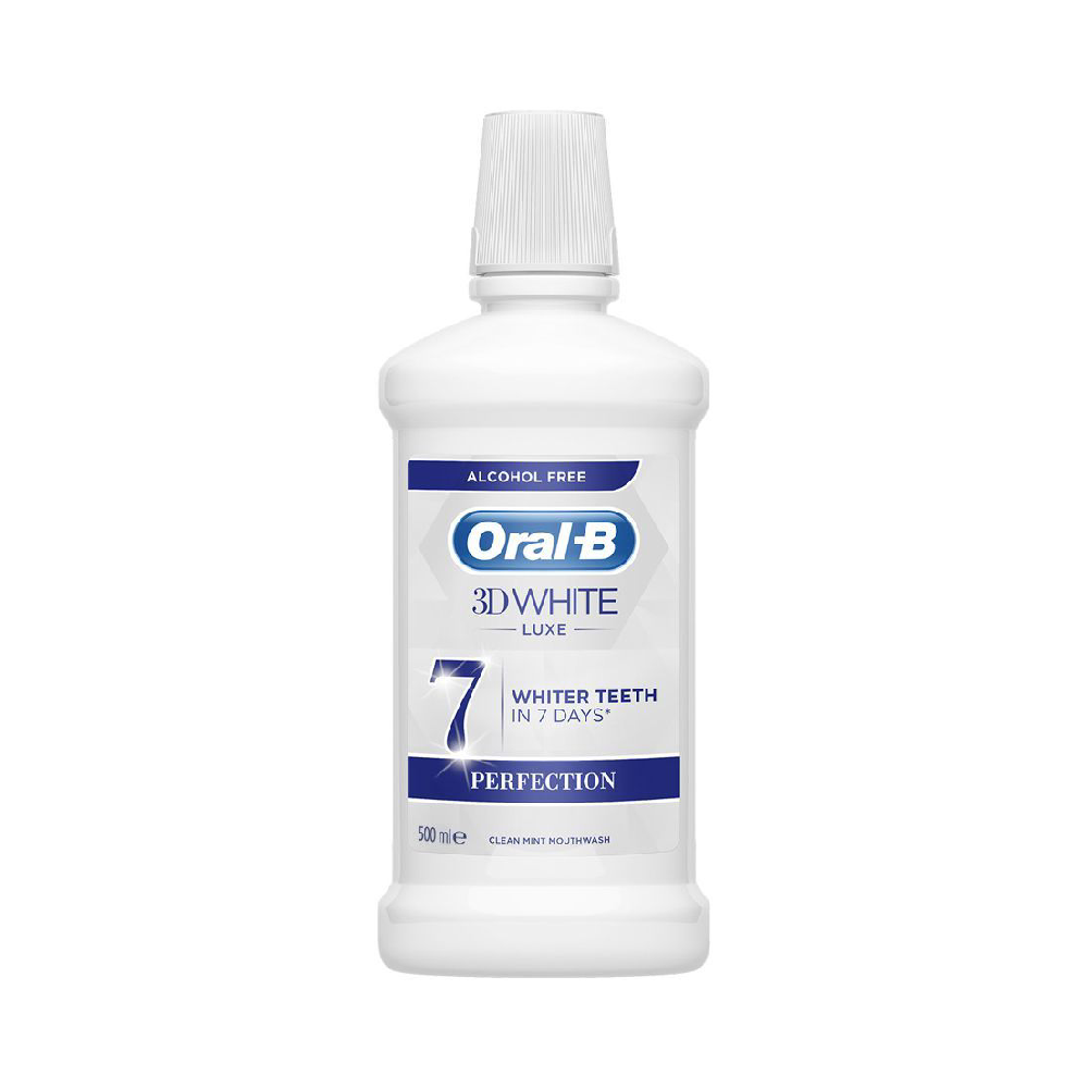 ORAL B MOUTH WASH LUXE FRESH MINT 3D WHITE 500 ML