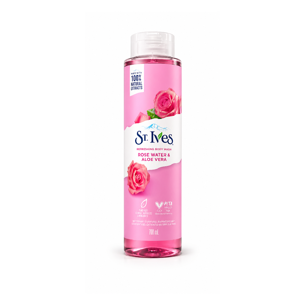 ST.IVES BODY WASH ROSE WATER & ALOE VERA 700 ML