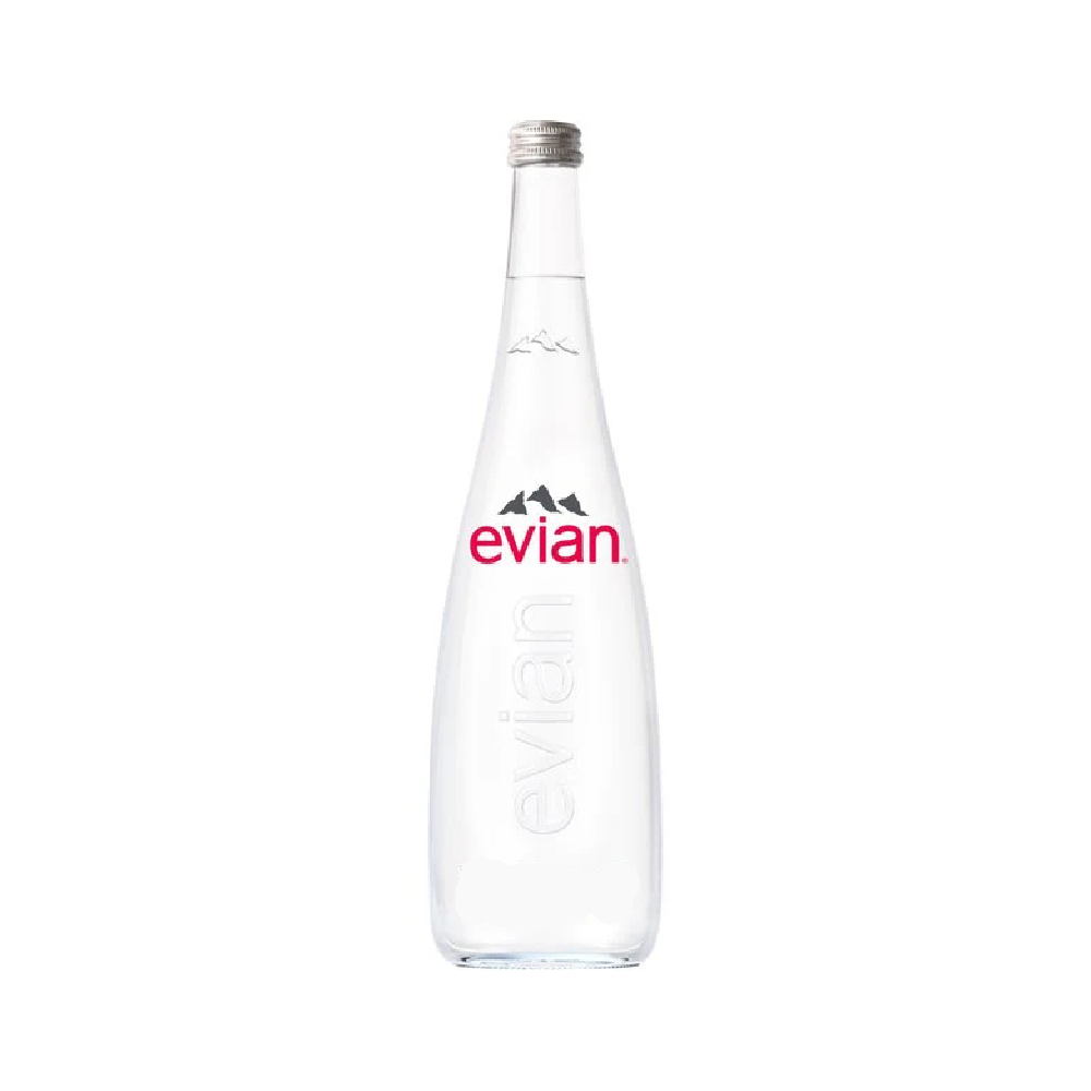 EVIAN MINERAL WATER NATURAL GLASS BOTTLE 75CL/750ML – Al-Fatah