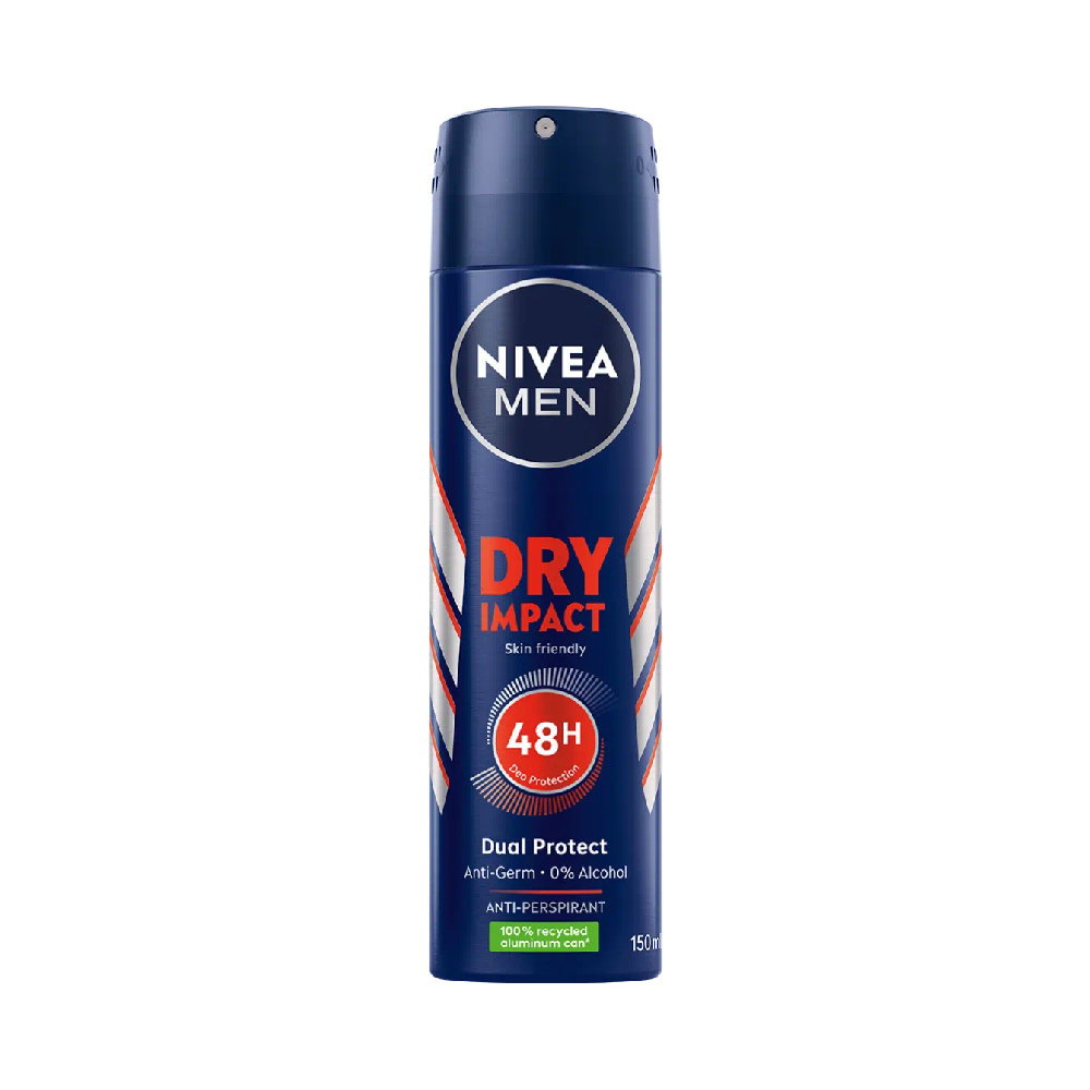 NIVEA MEN SPRAY DRY IMPACT DUAL PROTECT 72H 150 ML