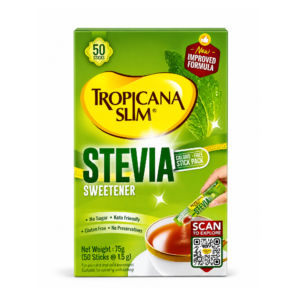 TROPICANA SLIM SWEETNER STEVIA DIET STICK 50S 75 GM