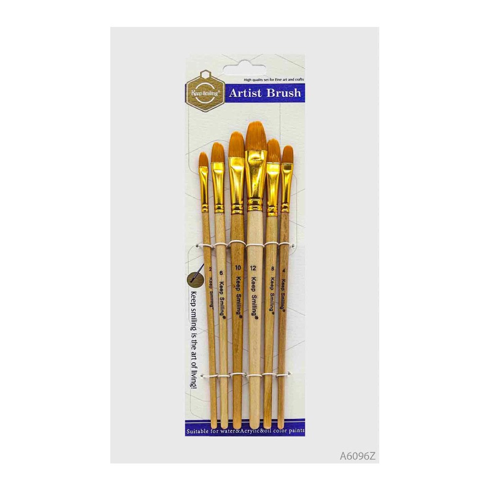 GM6 ART PAINT BRUSH SET 6PC