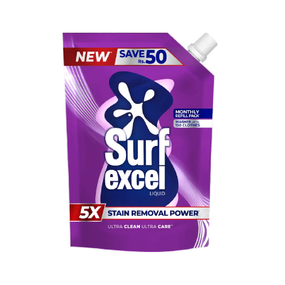 SURF EXCEL DETERGENT 5X STAIN REMOVAL POWER POUCH 900ML