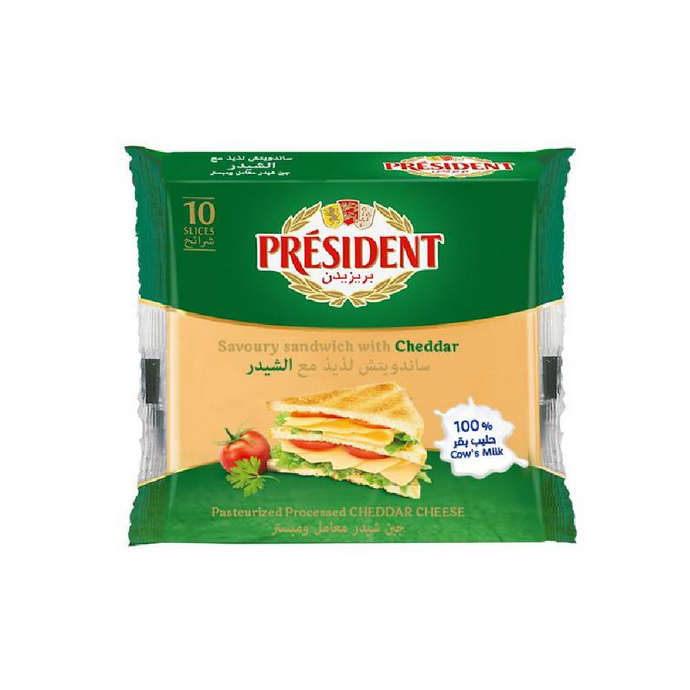 PRESIDENT SANDWICH WITH CHEDDAR 10 SLICES