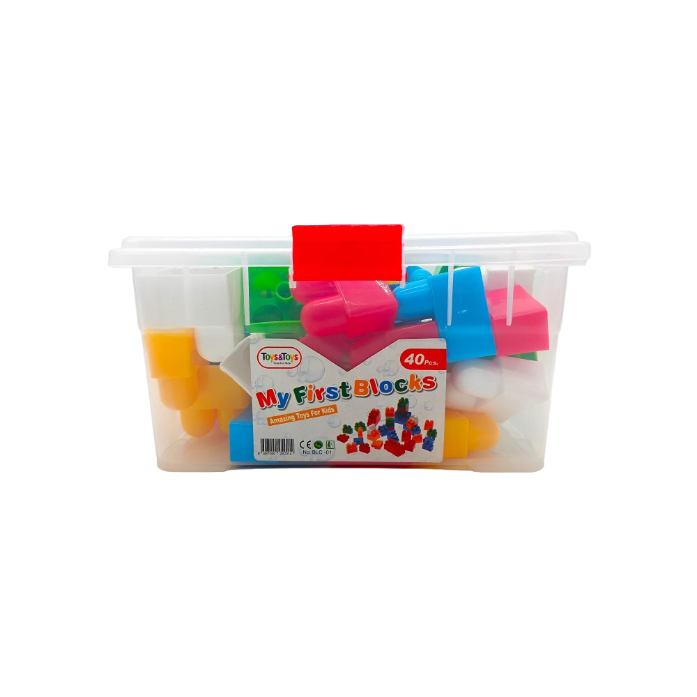 BLC-01 BUILDING BLOCKS SET IN BUCKET 40PCS