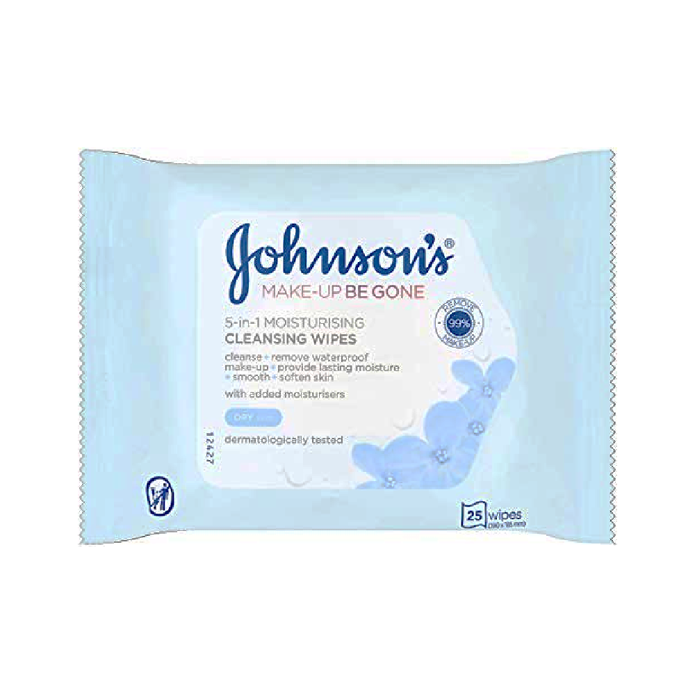 JOHNSONS MAKE UP WIPES MOISTURE 25 PC