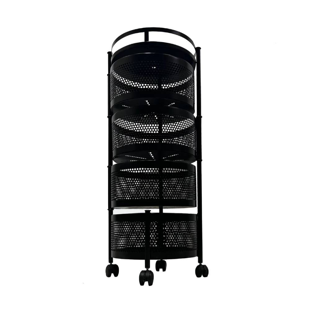 KITCHEN TROLLEY 4TIRE ROUND METAL 1019