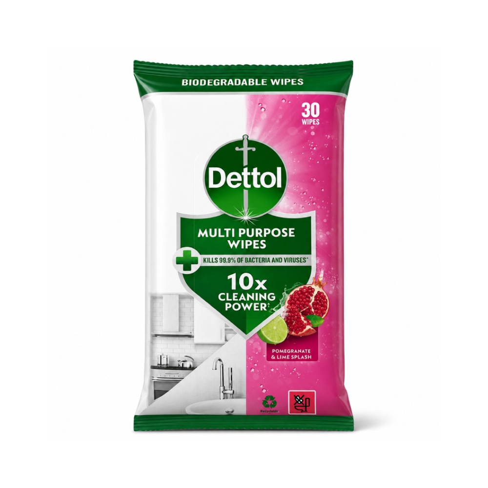 DETTOL WIPES MULTIPURPOSE CLEANING POWER 30PCS