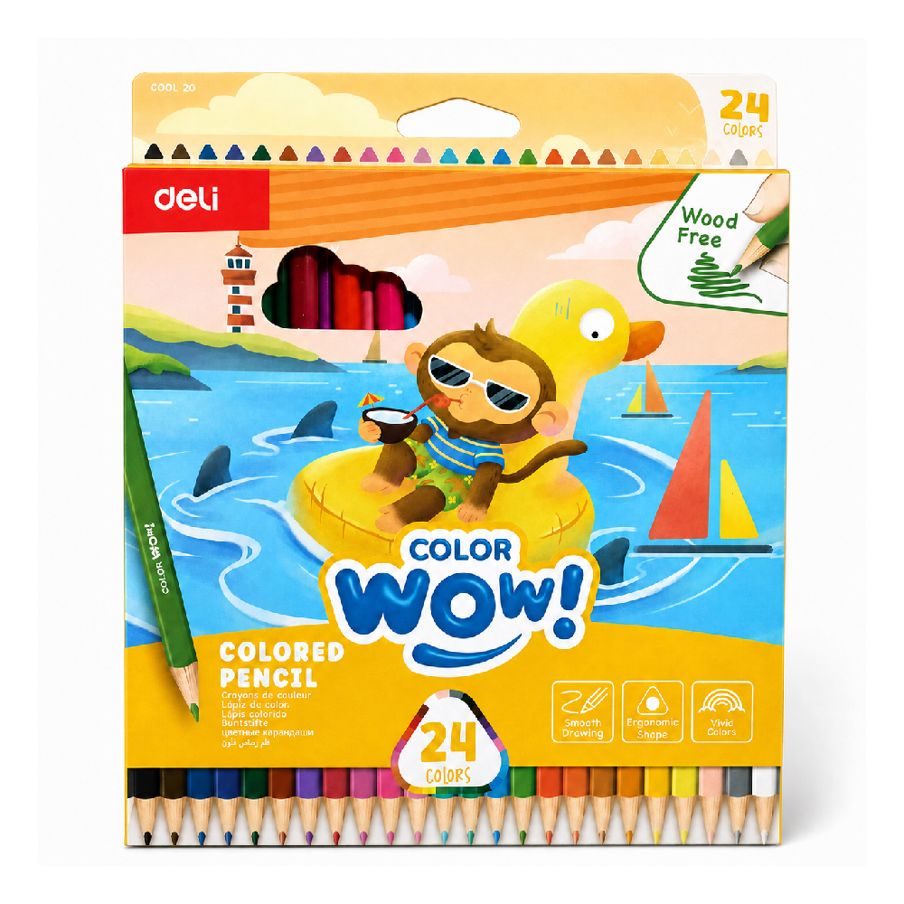 C00120 DELI COLOR PENCIL 24PCS
