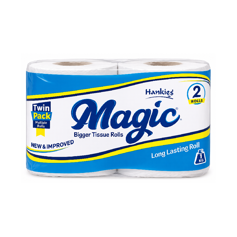 HANKIES TOILET ROLL TWIN PACK