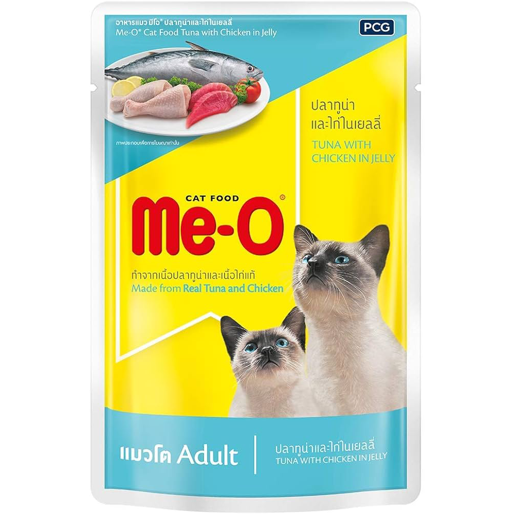 ME-O CAT FOOD ADULT TUNA CHICKEN JELLY 80 GM