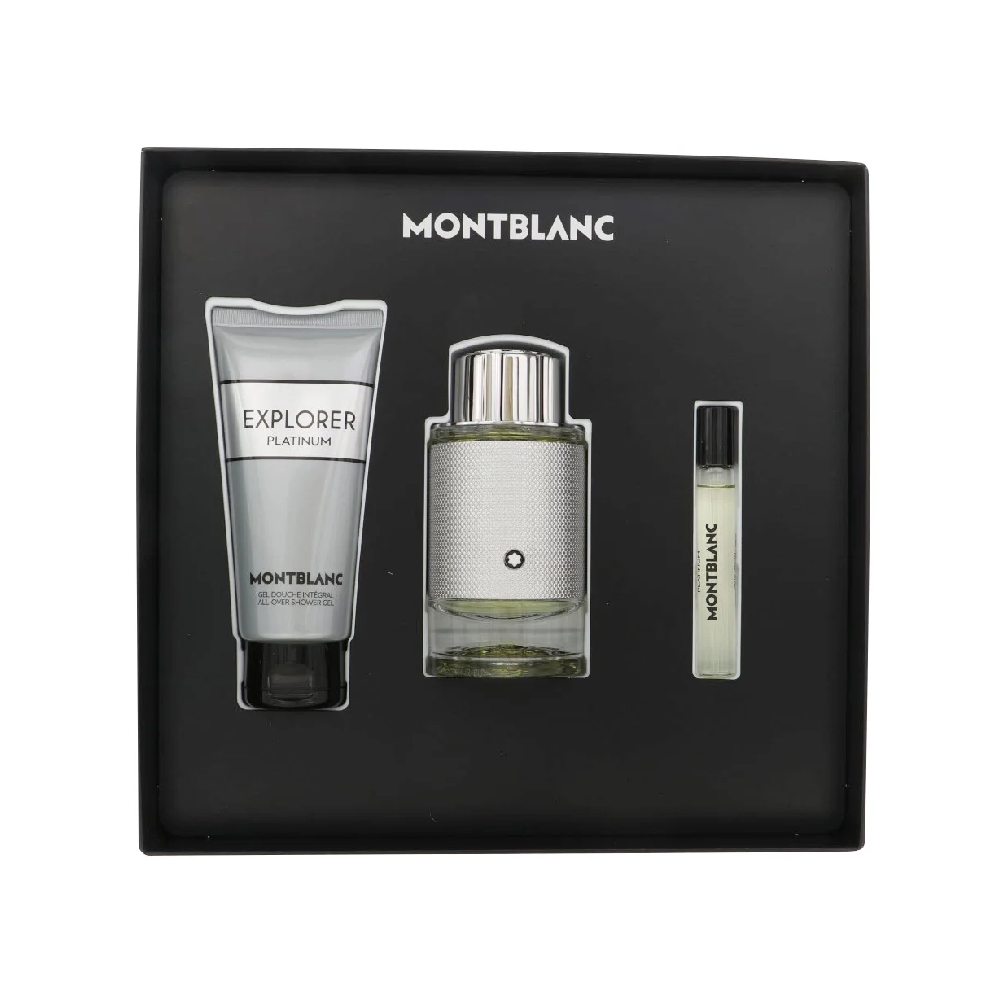 MONT BLANC EXPLORER PLATINUM POUR HOMME 3PC GIFT SET