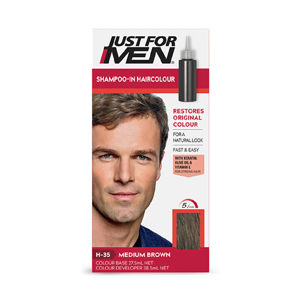 JUST FOR MEN HAIR COLOR MEDIUM BROWN H35 PC