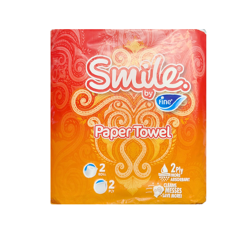 FINE MULTI USAGE 2PLY SUPER TOWEL ROLL 2PCS PACK