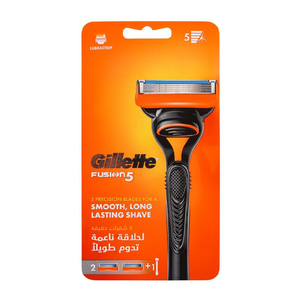 GILLETTE FUSION 5 RAZOR 5 BLADES WITH EXTRA CARTRIDGE