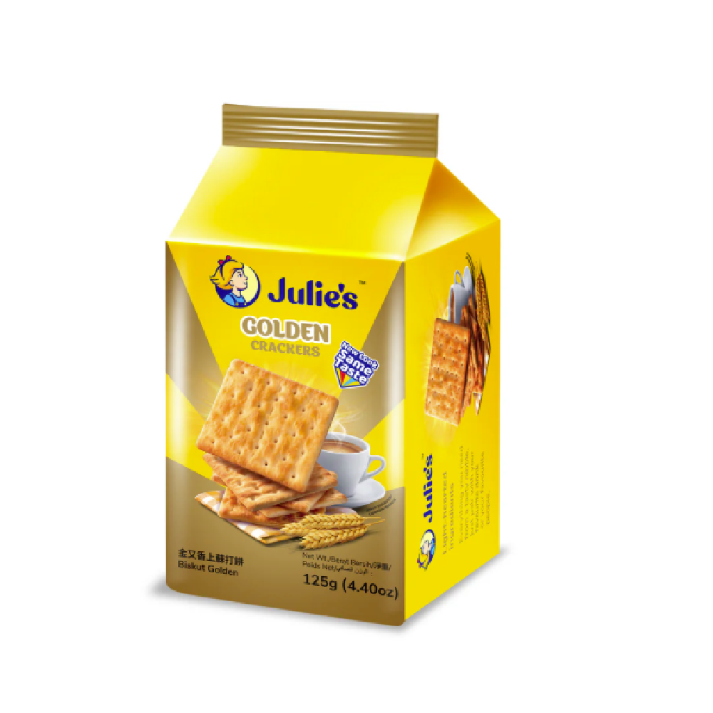 JULIES GOLDEN CRACKERS BISCUITS 125 GM