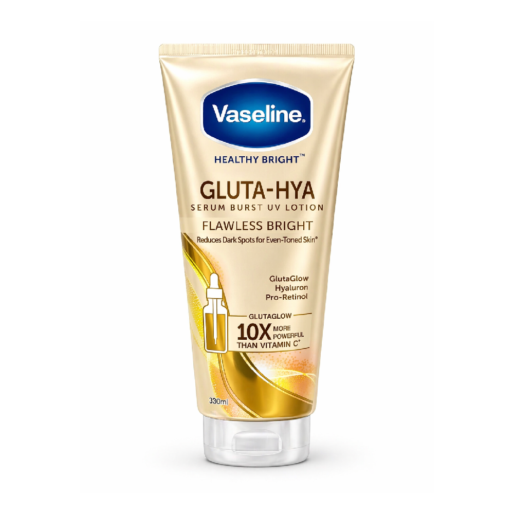 VASELINE GULTA-HYA FLAWLESS BRIGHT SERUM BURST LOTION 330ML