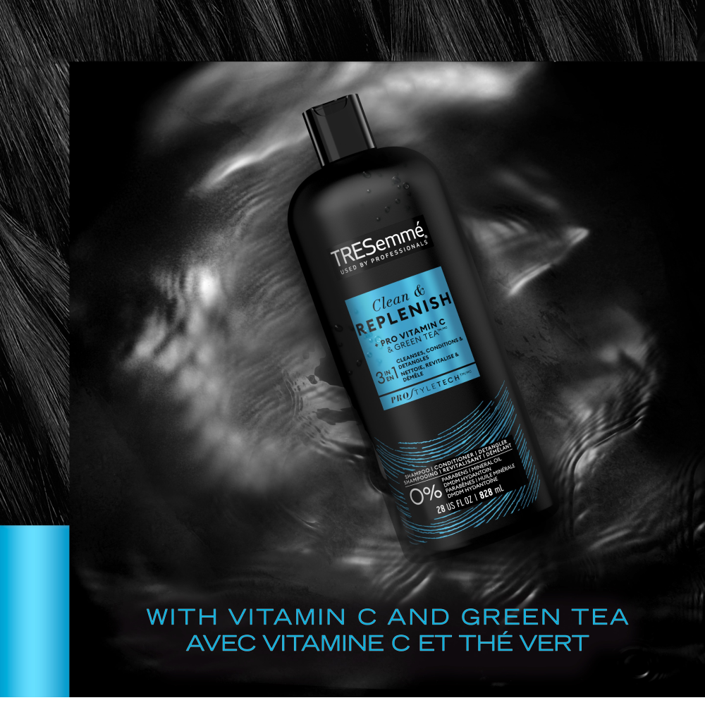 TRESEMME SHAMPOO CLEAN AND REPLENISH 3IN1 828 ML