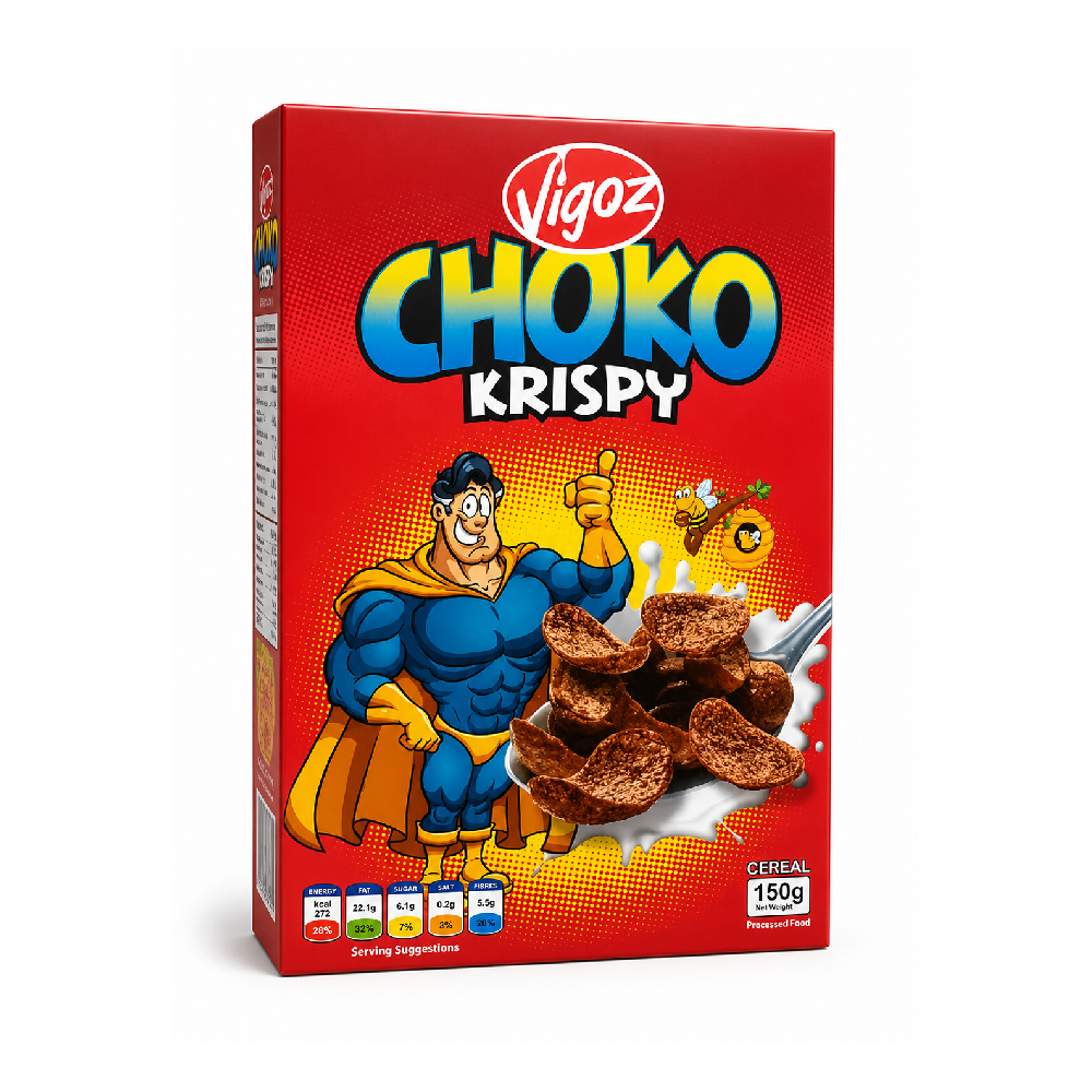 VIGOZ CHUCKLING CHOKO KRISPY WHOLE GRAIN 150 GM