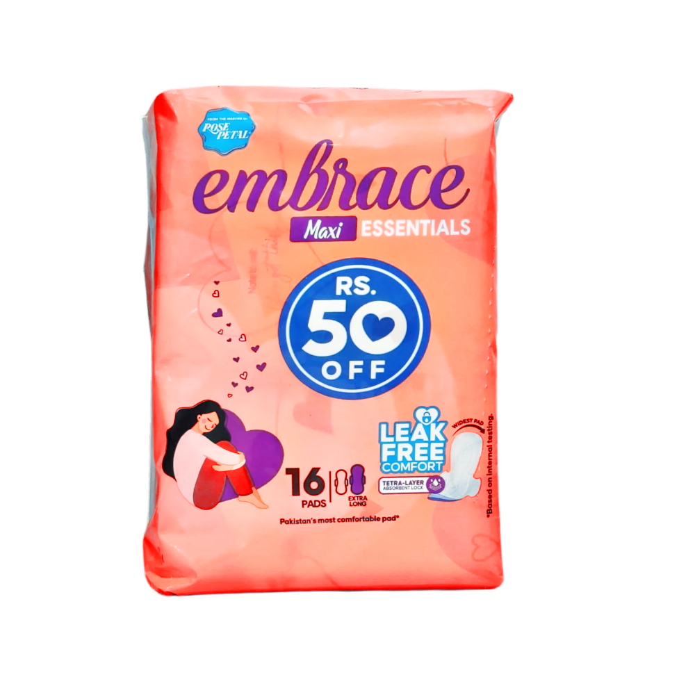 EMBRACE ESSENTIAL MAXI EXTRA LONG VALUE PACK 16 PCS