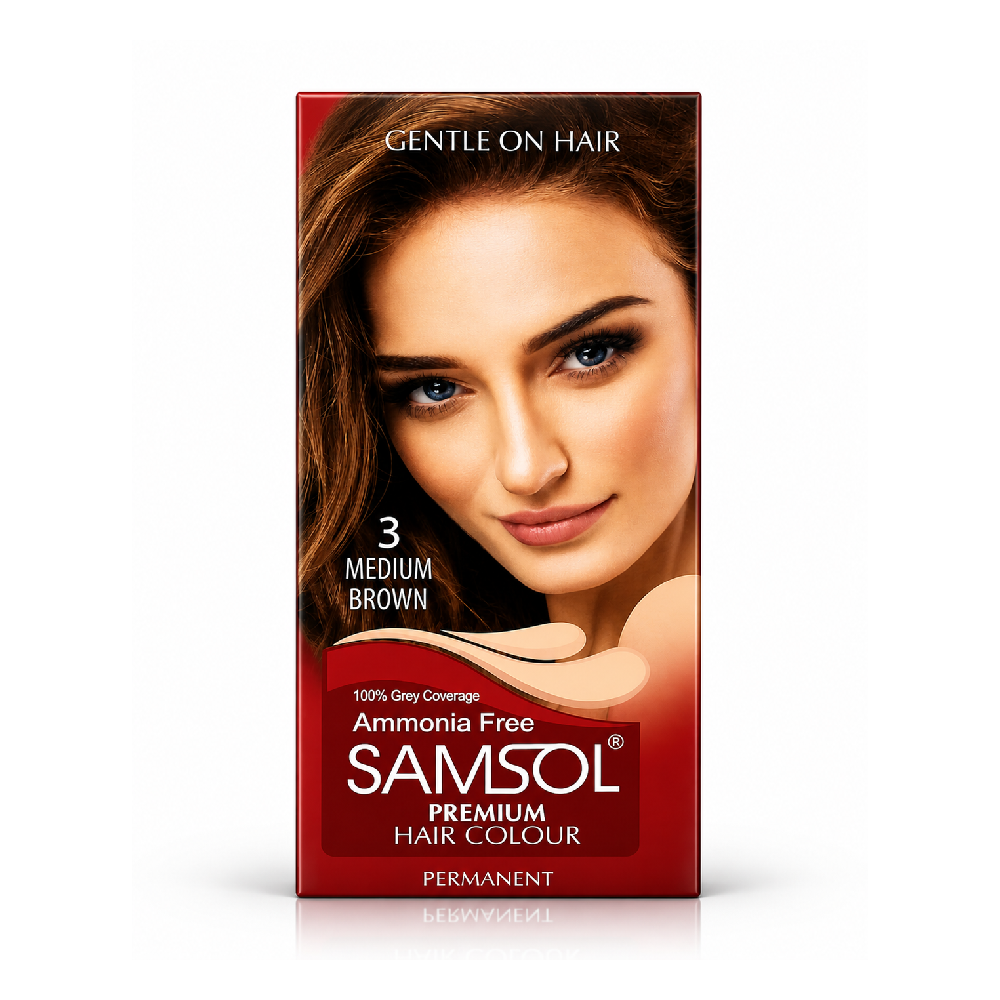 SAMSOL HAIR COLOUR MEDIUM BROWN NO3