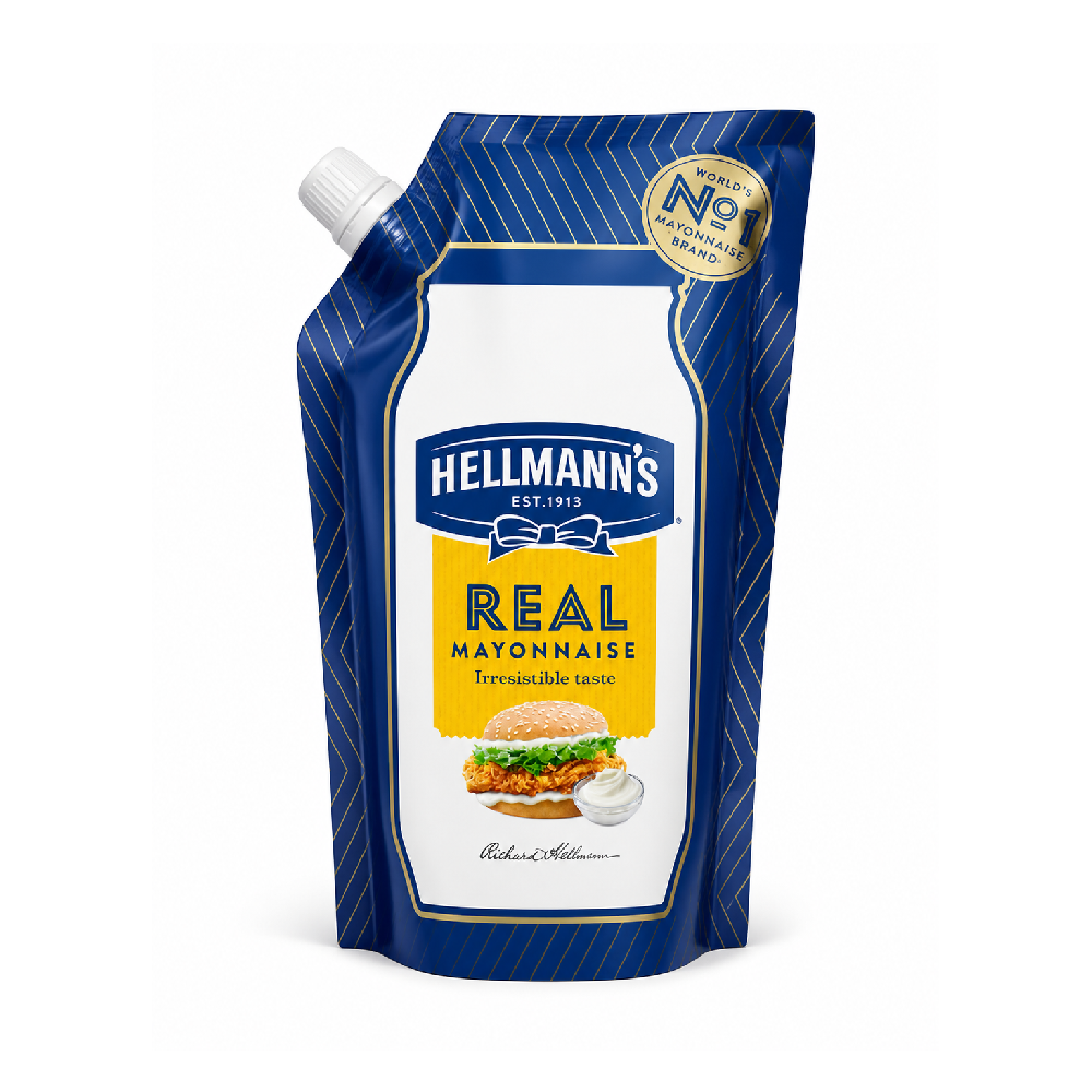 HELLMANNS REAL MAYONNAISE POUCH 475ML
