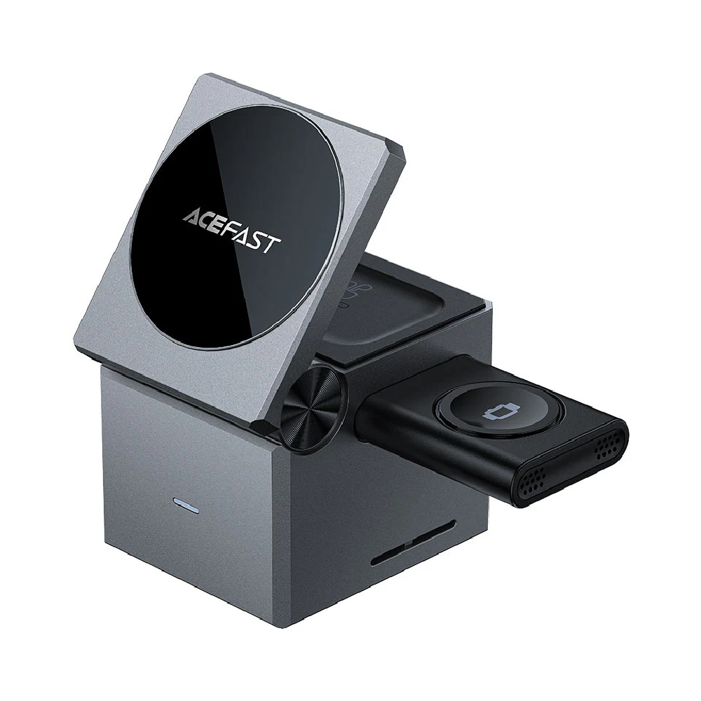 Rubik's Cube 3-in-1 Wireless Charging Holder - MFI Approved