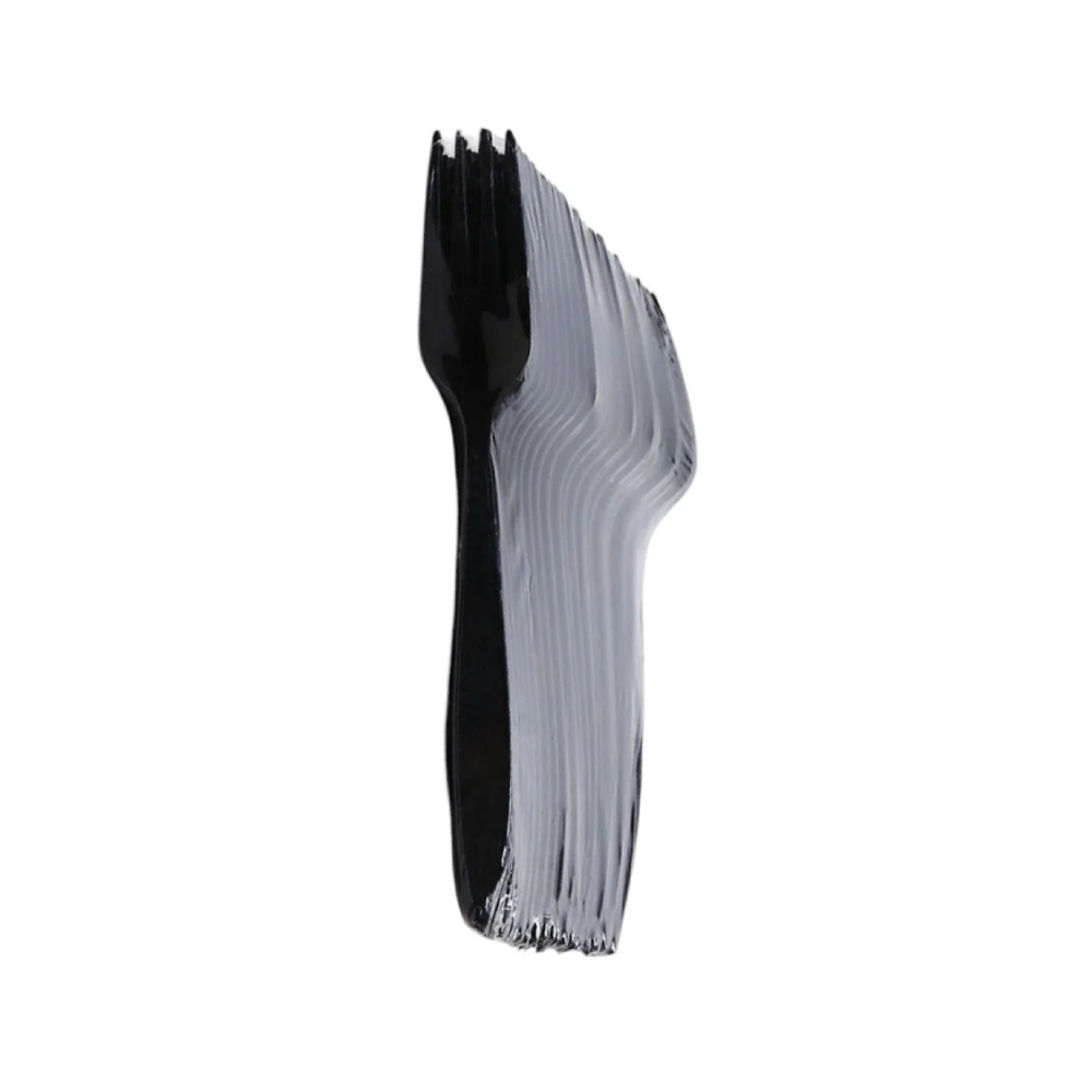 HOUSE & CO DISP TABLE FORK HEAVY BLACK SET 24 BLACK
